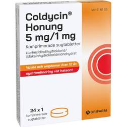 Coldycin Honung Sugtablett 5 mg/1 mg Set of 24 Sugtablett