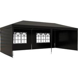 Dakota Fields Bahattin 2.95m x 5.83m Metal Party Tent - Black