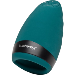 LoveHoney Hot Shot Rechargeable Warming Male Masturbator Green