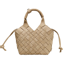 Cala Jade Mini Frappé Denim Veske - Beige