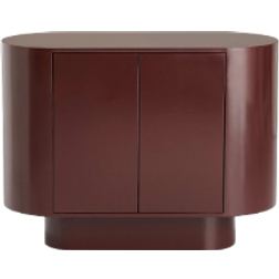 Ellos Skåp High Gloss Cabinet Röd Förvaringsskåp 100x76cm