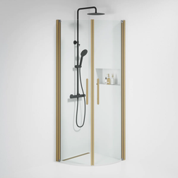 Bath Deluxe Vänern Duschhörn Rund Klarglas Brons Profil 700x700x1980mm