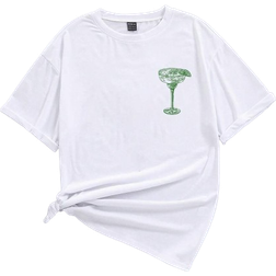 Shein Plus Loose TShirt MARGARITA Oversized Long TShirt