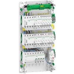 Schneider Electric Færdigmonteret Resi9 XP PW, 3 rækker 13M: 1xAFB 1xSPD 2xRCD 1xRCBO C10A 1PN 1xC16A 1PN 5xC10A 1PN 1xC16A 3PN 2xC10A 3PN