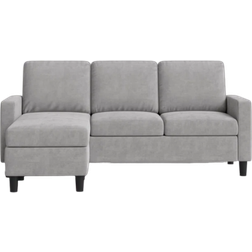 Lark Manor Aadvik Modern Standard Chaise 76.4" Sofa 77.6" 2pcs 3 Seater