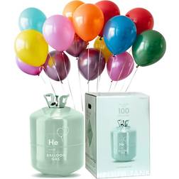 PartyDeco Helium Kit Ballongas XL Stor Inkl 85 Balloner & Snor