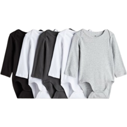 H&M Baby Grå 5-pak bodyer 9-12M
