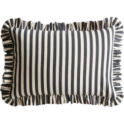 H&M i Bomuld med Flæser 40 x 60 Pudebetræk Sort, Hvid (60x40cm)