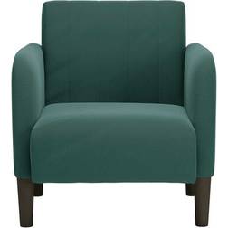 vidaXL Sofastol Med Armlæn 54 cm Fløjl Mørkegrøn Lænestol 70cm