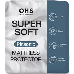 OHS Pinsonic Soft Touch Topper Protector Super King Mattress Cover White (200x180cm)