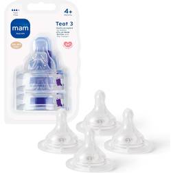 Mam Teat For Bottle 3 Fast Flow 4s