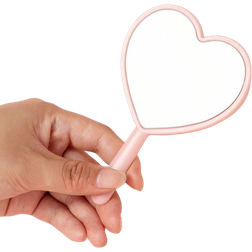 Shein Creative HeartShaped Makeup Mirror pc Handheld Heart Comb Mirror Cute And Portable Travel Pocket Mirror Suitable For Daily Makeup TouchUp Home School