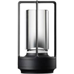 Aluminiums Krystal LED Sort Bordlampe 17.5cm