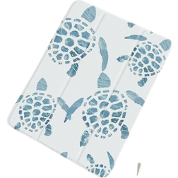 Shein pc Cute Blue Sea Turtle Patterned Silicone Shockproof Tablet Protective Case With Pen Slot Compatible With Huawei Xiaomi IPad Samsung