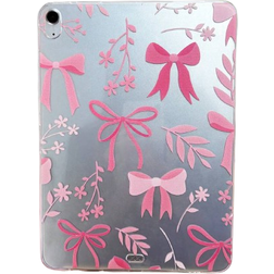 Shein pc Transparent Flower Bowknot Pink Soft TPU Tablet Case No Pencil