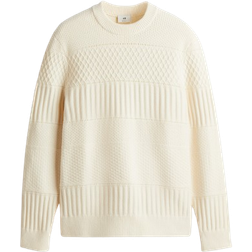 H&M Regular Fit Textured-knit Jumper - Cream