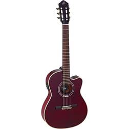 Ortega RCE138 Guitare électro-classique Rouge brillant housse)