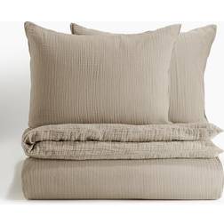 H&M Muslin Duvet Cover Brown (220x230cm)