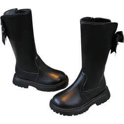 Shein Cute Bowknot Childrens Boots Girls High Tube Boots Toddler Little Kid Thick Bottom Boots Princess Tall Boots Warm Winter Snow Boots