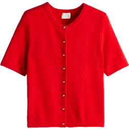 H&M Stickad Kofta - Klarröd