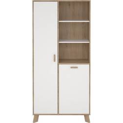 Ebuy24 Ikast Vitrine 2 Låger Hvid Skab