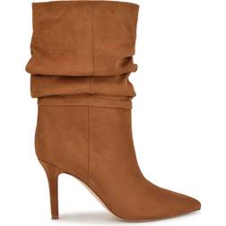 Nine West Slouch Dress Booties Dark Natural