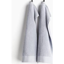 H&M Cotton Terry Guest Towels 30 x 50 2-Pack Guest Towel Blue (50x30cm)