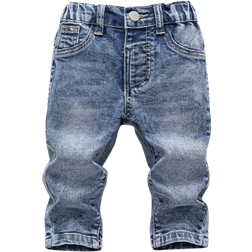 Shein Baby Boys Mid Wash Stretch Denim Jeans Blue