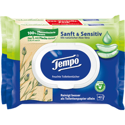 Tempo Doppelpack Feuchtes Toilettenpapier »Sanft & Sensitiv« weiß