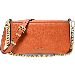 Michael Kors Bryant Small Pebbled Leather Convertible Pochette - Orange