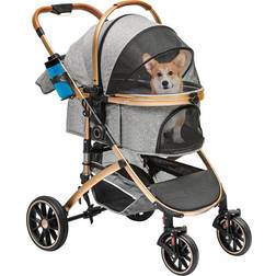 Balconera 3-In-1 Foldable Pet Stroller 101cm H x 59cm W x 80cm D 59x101cm