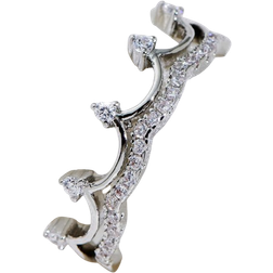 Shein 1pc Fashionable & Versatile Zirconia Crown Ring In European And American Style For Women, Valentine's Day, Mother's Day, Birthday And Party Gift