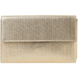 Accessorize Metallic Fold Over Clutch Bag - Gold