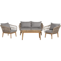 deNoord Morocco Soffgrupp Loungeset, 1 Bord inkl. 2 Stolar & 1 Soffor