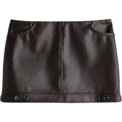 H&M Ladies Brown Coated mini skirt