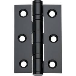 Wickes Matt Black Ball Bearing Hinge 76mm Pack of 3 3pcs 76x51mm