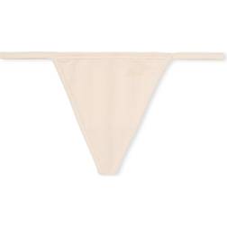 PINK Cotton V-String Panty - Beige