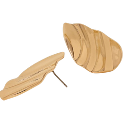 Accessorize Gold Ripple Teardrop Stud Earrings -