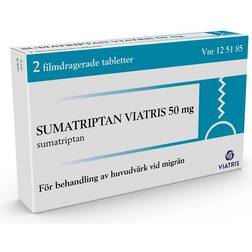 Sumatriptan Mylan 50mg 2 st Tablett