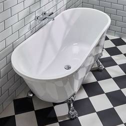 Bath Deluxe Tassbadkar Rønne Badkar Med Lejonfötter Vit Högblank
