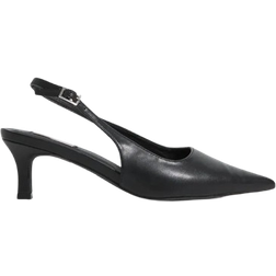 Nelly Svart Pointy Low Slingback