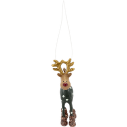 Medusa Copenhagen Rudolf Mini Ophæng Mørkegrøn Farve 6,5 cm Julepynt