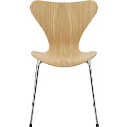 Fritz Hansen Serie 7 3107 Stol Lacquered Oak Chrome Køkkenstol 85cm