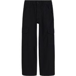 H&M Girls Black Wide cargo trousers