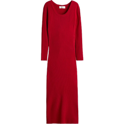 H&M Girls Red Rib Knit Dress - Red