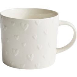 Dunelm Embossed Heart Mug 41.5cl