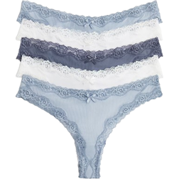 H&M Brazilian Alushousuja Mikrokuitua Ja Pitsi - Sininen