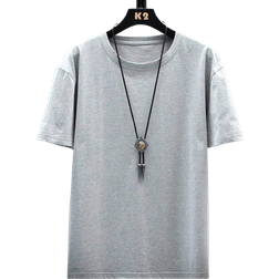 Shein Mens Summer Solid Color Round Neck Casual Short Sleeve TShirt