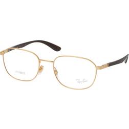 Ray-Ban RX 6462 2500 Round Glasses Unisex Gold