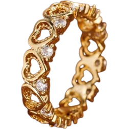 Shein Cubic Zirconia & Heart Decor Ring